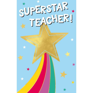 Thank You Teacher Card - Superstar Teacher