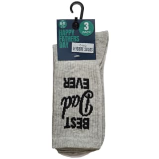 Father's Day Leisure Socks 3pk - Best Dad Ever