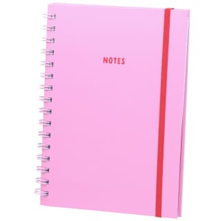 A5 Notes Hardback Notebook - Pink