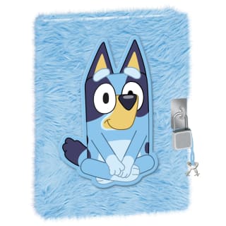Bluey Fluffy Lockable Notebook