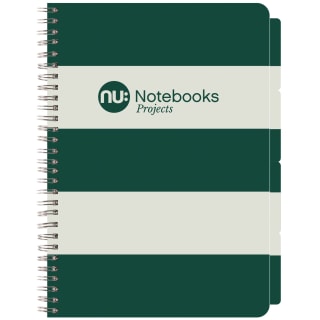 NU: A5 Striped Project Notebook - Green