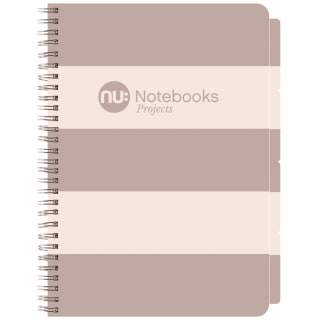 NU: A5 Striped Project Notebook - Beige