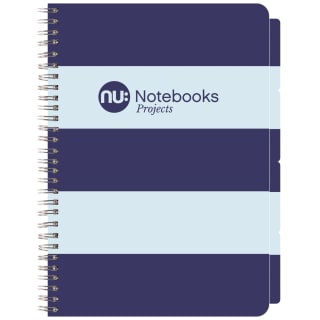 NU: A5 Striped Project Notebook - Blue