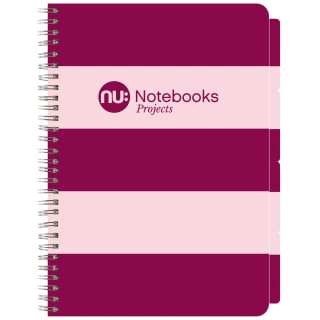 NU: A5 Striped Project Notebook - Pink
