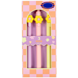 Black Ink Fashion Pens 3pk