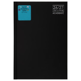 A5 Academic Annual Diary 2026-2027 - Black