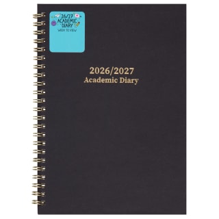 A5 Academic 2026-2027 Diary - Black