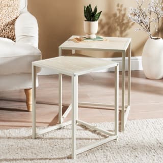 Tromso Nest of 2 Side Tables - Travertine Effect