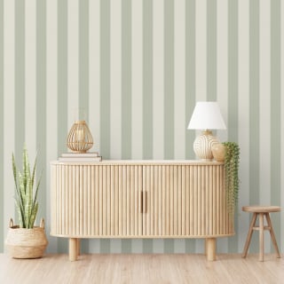 Textured Stripe Wallpaper - Sage
