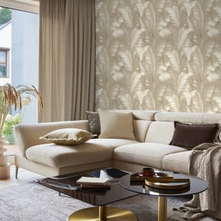 Sumatra Leaf Wallpaper - Beige