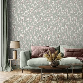 Melody Floral Wallpaper - Green