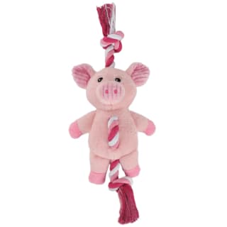 Farm Animal Rope Plush Toy - Pig