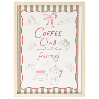 Gourmand Framed Canvas 30 x 40cm - Coffee Club