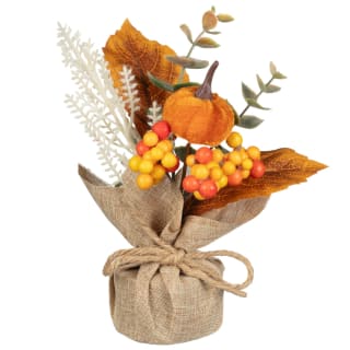 Harvest Foliage in Linen Wrap - Orange