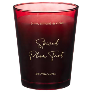 Large Glass Scented Candle - Spiced Plum Tart