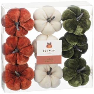 Harvest Home Velvet Pumpkins 9pk