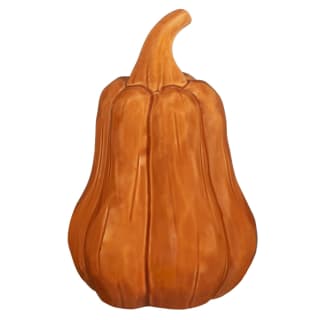 Glazed Ceramic Pumpkin Ornament - Orange Squash