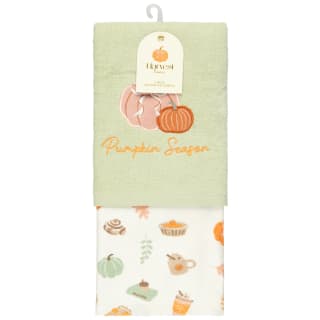 Harvest Home Velour Tea Towels 2pk - Pumpkin Season