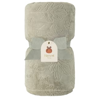 Harvest Leaf Embossed Throw - Sage