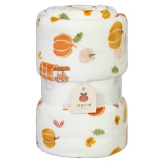 Harvest Pumpkin Spice Latte Fleece Throw