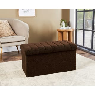 Wave Lid Teddy Ottoman - Brown