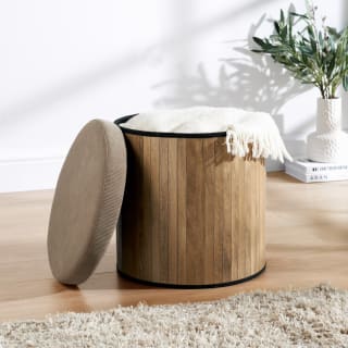 Duggie Storage Footstool with Fabric Top