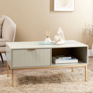 Arlo Coffee Table - Cashmere & Gold