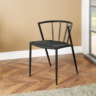 Freya Woven Dining Chair - Black