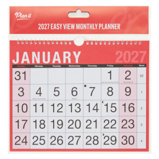 Red & Black Calendar 2027 - Planner