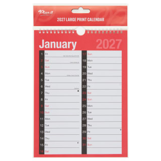 Red & Black Calendar 2027 - Calendar