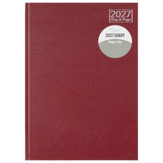 A5 Page a Day Diary 2027 - Red