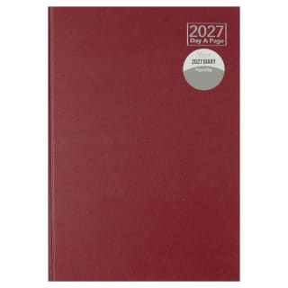 A4 Page a Day Diary 2027 - Red