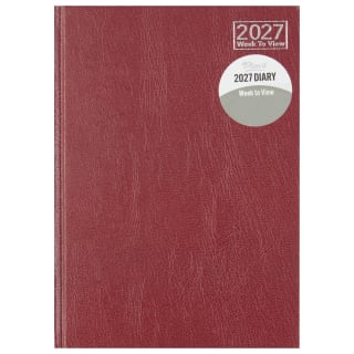 A5 Week View Diary 2027 - Red