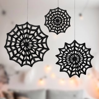 Frightfully Fun Hanging Paper Spider Webs 3pk