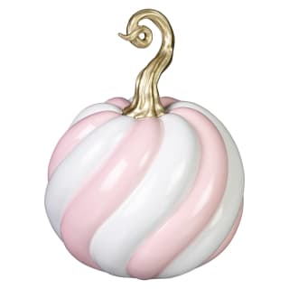 Pink & White Striped Swirl Pumpkin