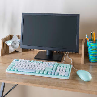 Kitsound Wired Keyboard and Mouse - Blue