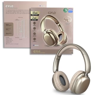 Cylo Metallic Bluetooth Headphones - Champagne