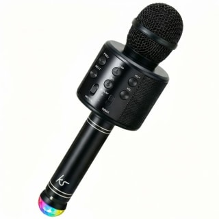 Kitsound Karaoke Microphone with Disco Ball - Black