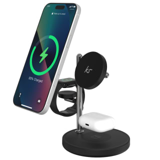 Kitsound 3 in 1 Wireless Charging Docking Station - Black
