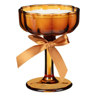 Scalloped Cocktail Glass Scented Candle - Brown