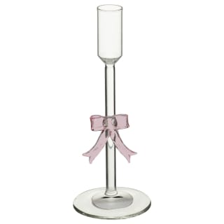 Glass Bow Dinner Candle Holder