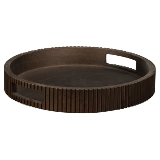 Ribbed Edge Dark Wood Tray