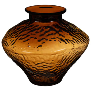 Brown Textured Glass Vase - Large