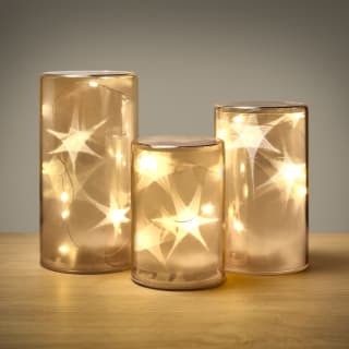 Set of 3 Sparkle LED Candles