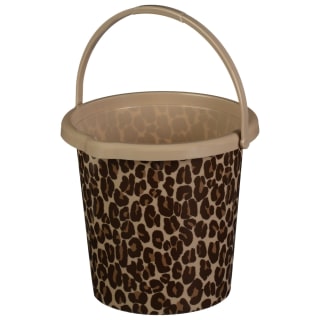 House Proud Printed Bucket with Handle 5L - Leopard Print