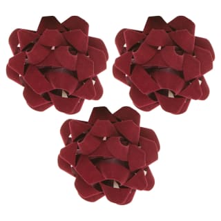 Flocked Burgundy Gift Bows 3pk