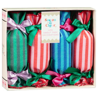 Season of Cheer Plush Wrapped Sweet Decorations 4pk