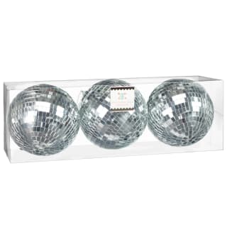 Season of Cheer Disco Ball Baubles 3pk