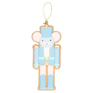 Sweet Snowfall Nutcracker Tree Decoration - Blue