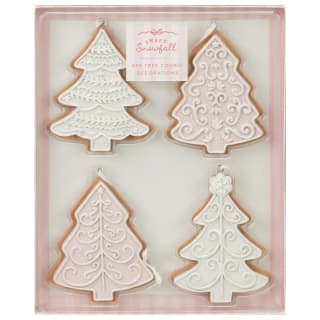 Sweet Snowfall Tree Shaped Cookie Decorations 4pk